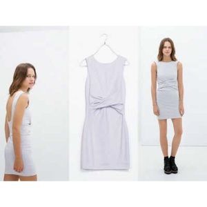 Zara Dresses - Zara Lilac Heather Twist Front Mini Bodycon Dress Zara Dresses - Zara Lilac Heather Twist Front Mini Bodycon Dress